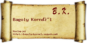 Bagoly Kornél névjegykártya